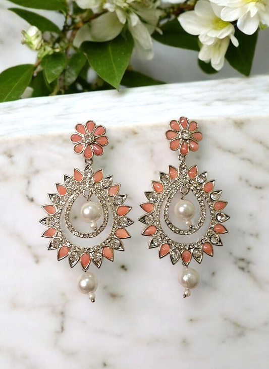 Misha sunshine peach earrings