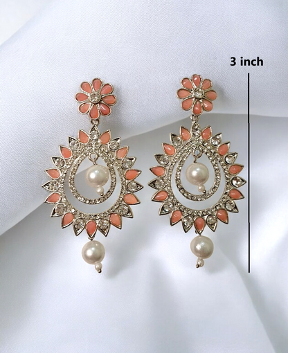 Misha sunshine peach earrings