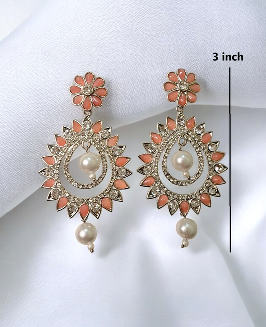 Misha sunshine peach earrings