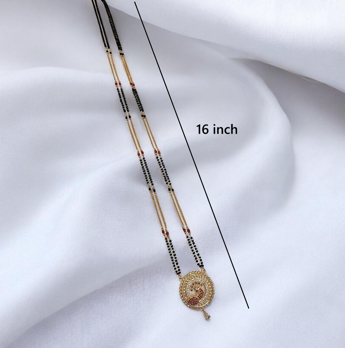 Mohana Peacock Long Mangalsutra Set