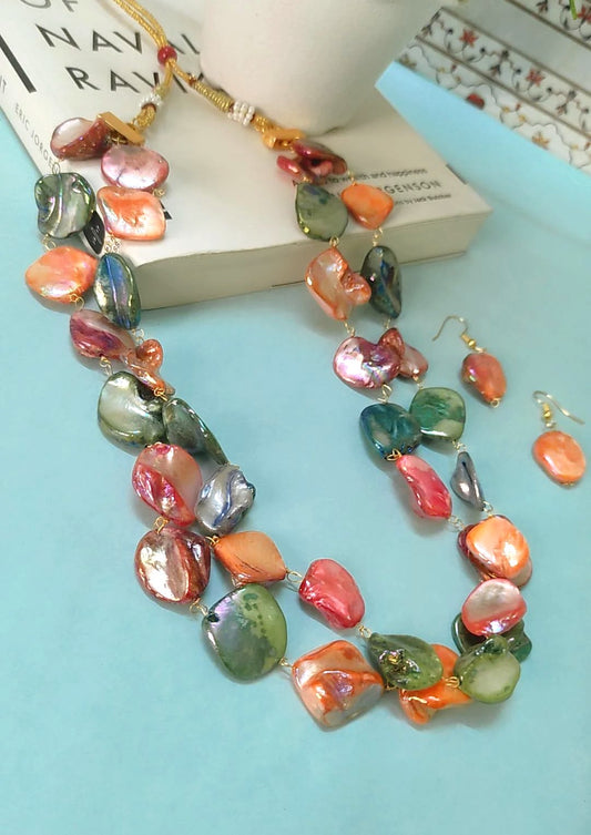 Niya Multi-color Mother of Pearl Necklace