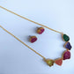 Imara multi-color semi-precious stone necklace set