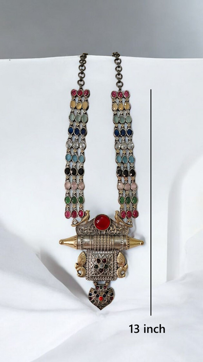 Navragini Dual Tone Necklace Set