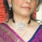 Nilofer Silver Oxidised Necklace set