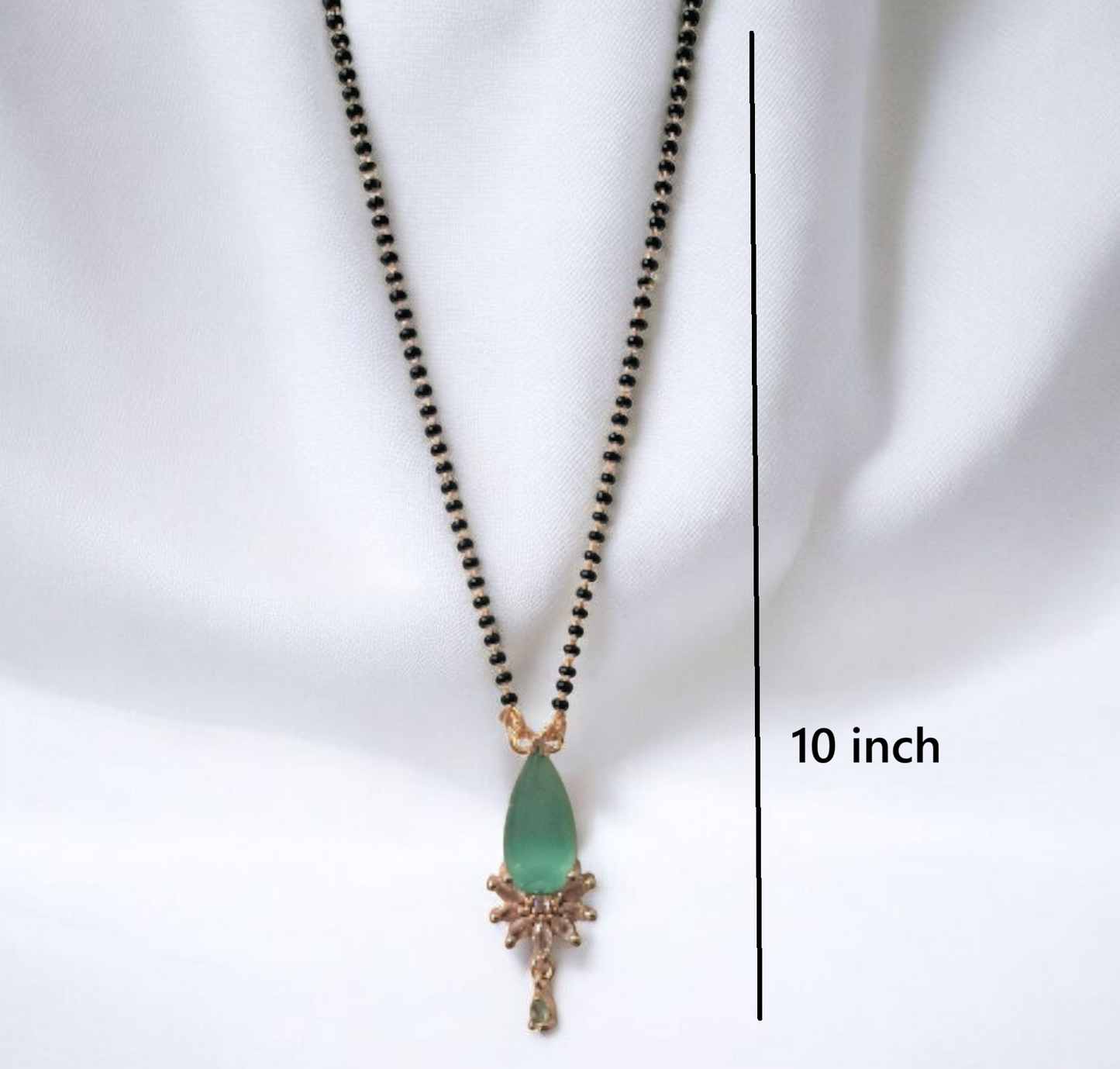 Padmaja Aqua Short Modern Mangaslutra  - minimal daily wear mangaslutra