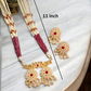 Parijat gold plated tanmani necklace set