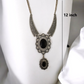 Parini silver oxidised necklace