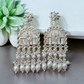 Fara White Stylish dangler earrings