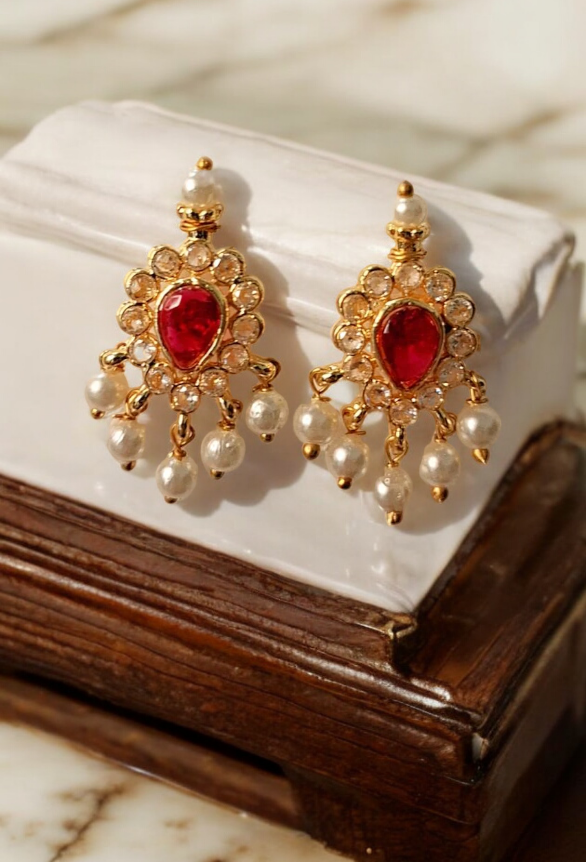 Kumud Lata Gold plated multicolor stone tanmani set