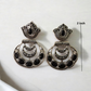 Piya silver oxidised studs