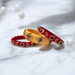 Preet Yellow and Red Silk thread bangle set