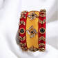 Preet Yellow and Red Silk thread bangle set