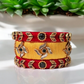 Preet Yellow and Red Silk thread bangle set