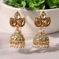 Radhe Grey meenakari jhumka