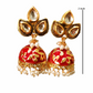 Radhe Red meenakari jhumka