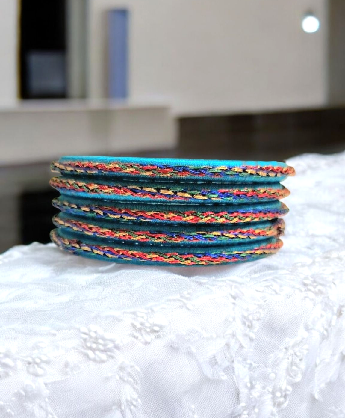 Rangeeli Neil silk thread bangle set