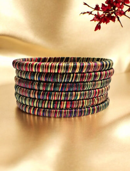 Rangeeli silk thread bangle set