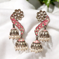 Reesha Pink Oxidised jhumka