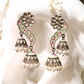 Reesha green oxidised jhumka