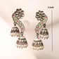 Reesha green oxidised jhumka