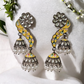 Reesha yellow oxidised jhumka