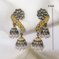 Reesha yellow oxidised jhumka