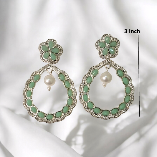 Rhea sunshine pastel green earrings