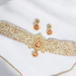 Rita orange stone beaded choker set