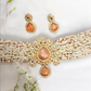 Rita orange stone beaded choker set