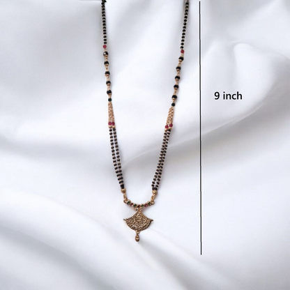 Roshni Grace Rose gold short mangalsutra - designer mangalsutra for modern brides