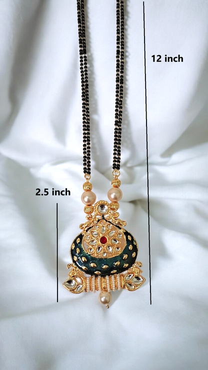 Suman sutra gold plated mangalsutra set
