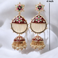 Yuthika maroon meenakari jhumka