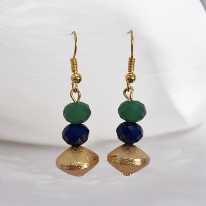 Nayara Emerald Blue Beaded Necklace Set