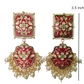 Nalini Red meenakari earrings