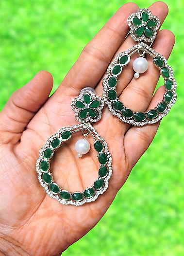 Rhea sunshine green earrings