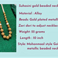 Suhasini gold plated beaded necklace set