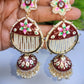 Yuthika maroon meenakari jhumka