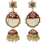 Yuthika maroon meenakari jhumka